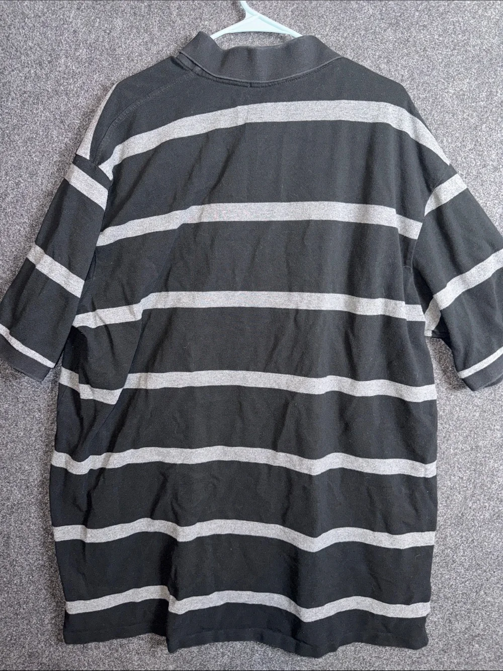 Polo by Ralph Lauren Black with Gray Stripes Men’s Polo Shirt